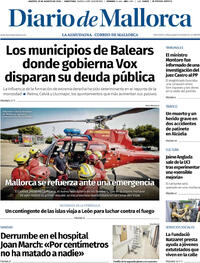Portada Diario de Mallorca 2025-08-19