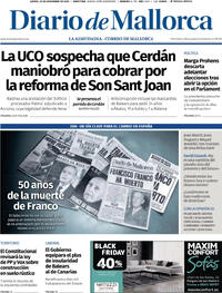 Portada Diario de Mallorca 2025-11-20