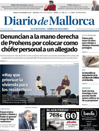 Portada periódico Diario de Mallorca