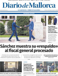 Portada Diario de Mallorca 2025-07-30