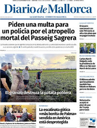 Portada Diario de Mallorca 2025-09-30