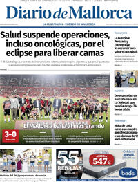 Portada periódico Diario de Mallorca