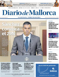 Portada periódico Diario de Mallorca