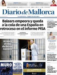 Portada Diario de Mallorca 2026-09-09