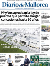 Portada Diario de Mallorca 2026-05-13