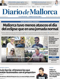 Portada Diario de Mallorca 2026-08-14