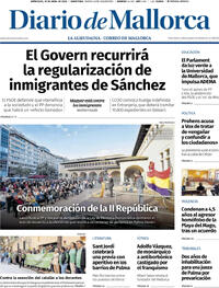 Portada Diario de Mallorca 2026-04-15