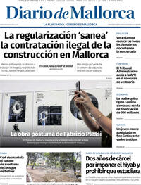 Portada Diario de Mallorca 2026-09-15