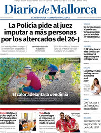 Portada Diario de Mallorca 2026-08-18