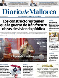 Portada Diario de Mallorca 2026-03-20