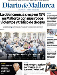 Portada Diario de Mallorca 2026-08-20