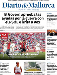 Portada Diario de Mallorca 2026-04-22