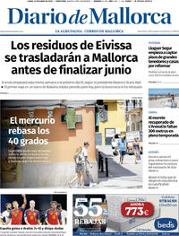 Portada Diario de Mallorca 2026-06-22