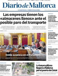 Portada Diario de Mallorca 2026-03-25