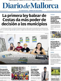 Portada Diario de Mallorca 2026-06-26