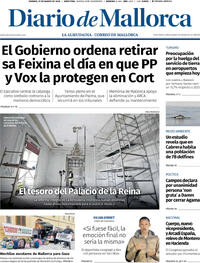 Portada Diario de Mallorca 2026-03-27