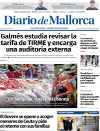 Portada Diario de Mallorca 2026-08-28