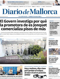 Portada Diario de Mallorca 2026-04-29
