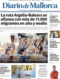 Portada Diario de Mallorca 2026-07-29