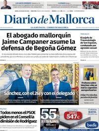 Portada Diario de Mallorca 2026-07-30