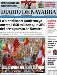 Portada Diario de Navarra 2025-08-03