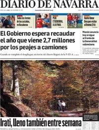 Portada Diario de Navarra 2025-11-03