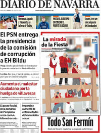 Portada Diario de Navarra 2025-07-04