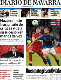 Portada Diario de Navarra 2025-11-04