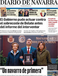 Portada Diario de Navarra 2025-12-04