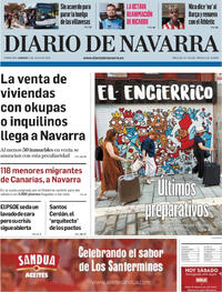 Portada periódico Diario de Navarra
