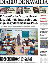 Portada Diario de Navarra 2025-09-05