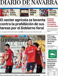 Portada Diario de Navarra 2025-08-07
