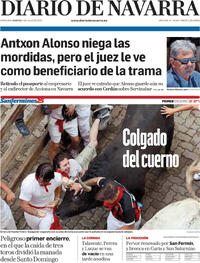 Portada periódico Diario de Navarra