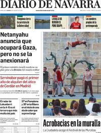 Portada Diario de Navarra 2025-08-08
