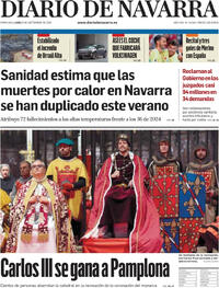 Portada Diario de Navarra 2025-09-08