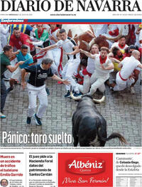 Portada periódico Diario de Navarra