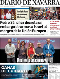 Portada Diario de Navarra 2025-09-09