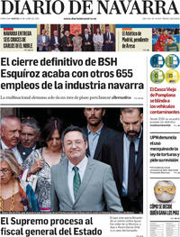 Portada Diario de Navarra 2025-06-10
