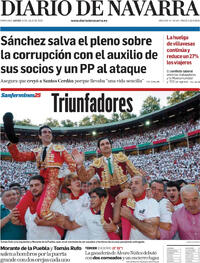 Portada Diario de Navarra 2025-07-10