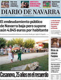 Portada Diario de Navarra 2025-08-10