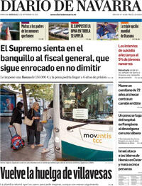 Portada Diario de Navarra 2025-09-10
