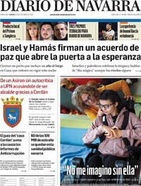 Portada Diario de Navarra 2025-10-10