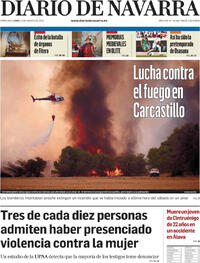 Portada Diario de Navarra 2025-08-11