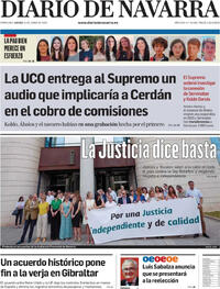 Portada Diario de Navarra 2025-06-12