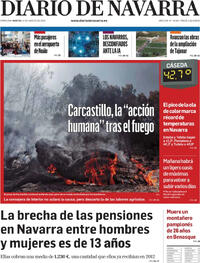 Portada Diario de Navarra 2025-08-12