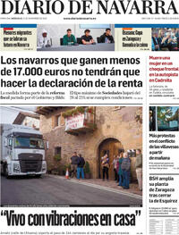 Portada Diario de Navarra 2025-11-12
