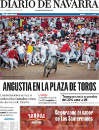 Portada Diario de Navarra 2025-07-13