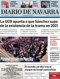 Portada periódico Diario de Navarra