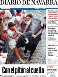 Portada Diario de Navarra 2025-07-14