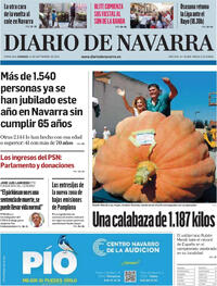 Portada Diario de Navarra 2025-09-14